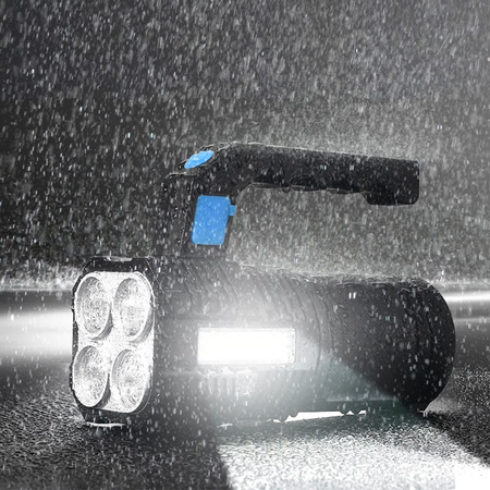 Dobíjecí LED reflektor 5W 250lm ruční světlo výkonné 4XLED+COB VA0113 VAYOX