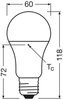 LED žárovka A60 E27 13W = 100W 1521lm 6500K studená bílá 180° VALUE CLASSIC Osram