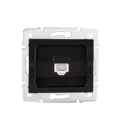 Jednoduchá počítačová zásuvka černá matná (RJ45Cat 5e Jack) LOGI KANLUX