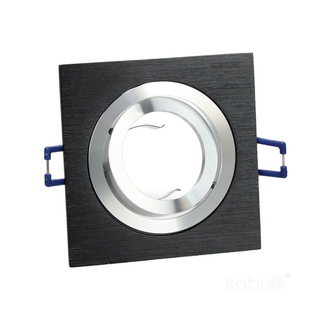 Zápustná montáž GU10 Halogenové zapuštěné bodové pletivo Black Square Kobi