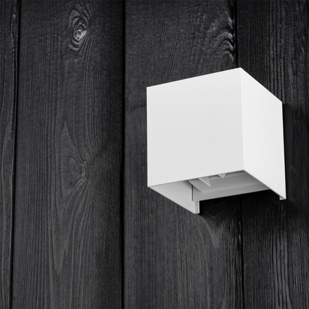 LED zahradní nástěnná lampa 2x4W 3000K Nastavitelná nahoru a dolů Bílá RIKO KOBI