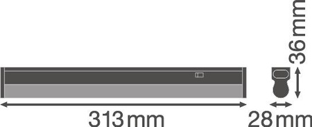 Nábytková lampa LED pásek 4W 4000K 30cm LINEÁRNÍ KOMPAKTNÍ SPÍNAČ LEDVANCE