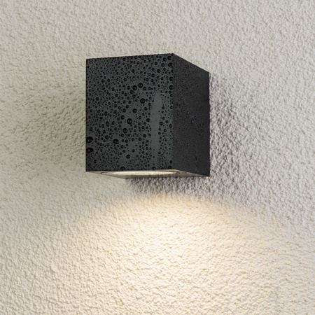 Zahradní nástěnná lampa GU10, čtvercové Černá ALLIUM LUMILED