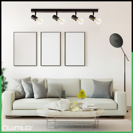 Stropní svítidlo SPOT TUBA Reflektor Halogenové svítidlo 4x E27 GLASA LUMILED