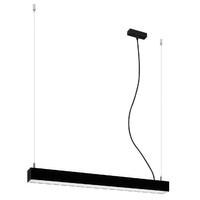 LED závěsné stropní svítidlo PINNE 17W 3000K Linear 67cm černé SOLLUX
