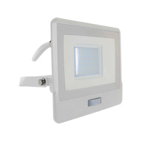 Reflektor LED 30W 2340lm 6400K IP65 Bílý s pohybovým senzorem a funkcí CUT-OFF Samsung Chip VT-138S-1-W V-TAC