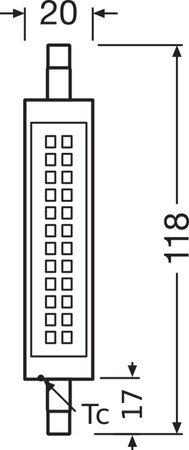 LED žárovka R7s 12W = 100W 1521lm 2700K Warm 300° Ledvance
