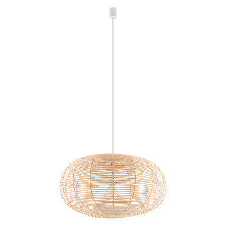 E27 Bílé skandinávské závěsné stropní svítidlo RATTAN L 11155 Nowodvorski