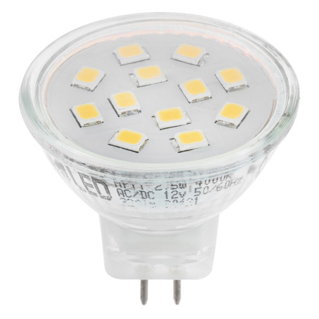 Žárovka LED MR11, 2.5W = 20W 220lm 3000K Teplá bílá 120° 12V LUMILED