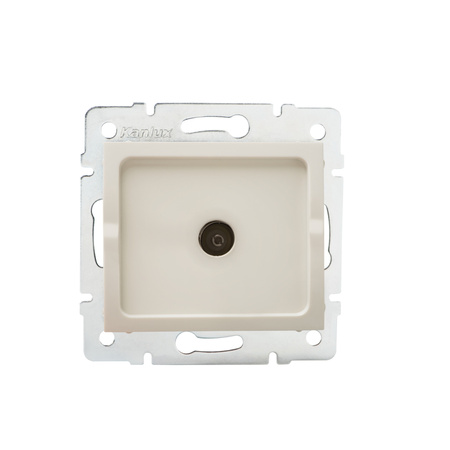 Zásuvka koaxiální televizní antény čtvercová béžová LOGI Kanlux