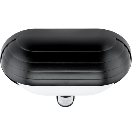 Zahradní nástěnná lampa FRODA E27 IP44 s PIR senzorem černá