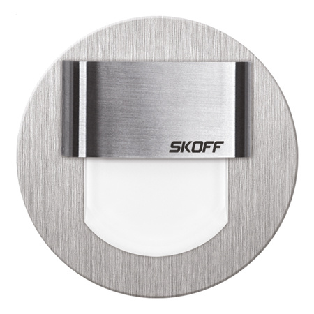 LED svítidlo na schodiště 0.4W modré 10V DC IP20 Inox Cut RUEDA MINI Skoff