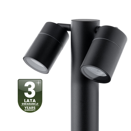 Venkovní zahradní lampa 2x GU10, sloupek stojací reflektor 45cm LUMILED