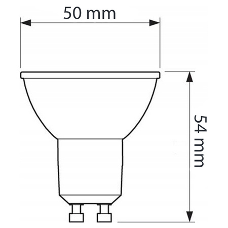 10x Žárovka LED GU10, Stmívatelná 8W = 80W 650lm 3000K 36° Teplá bílá LUMILED