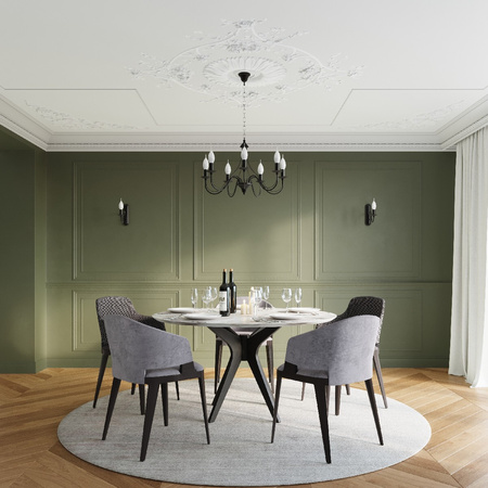 MINERWA Závěsné stropní svítidlo 7 7xE14 Tradiční lustr černý SOLLUX