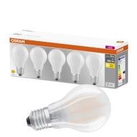 5x LED žárovka E27 A60 7W = 60W 806lm 2700K Teplá bílá 300° vlákno OSRAM