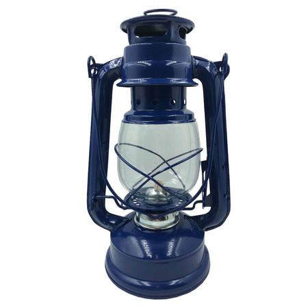 Zahradní olejová lampa Navy Blue 24 cm s knotem