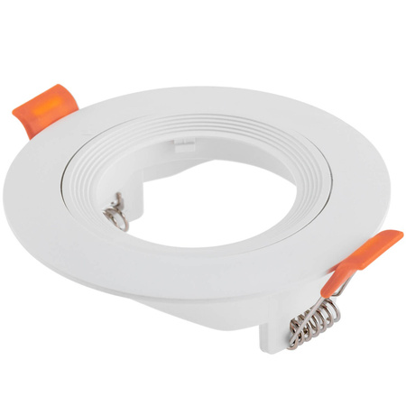 Sada podomítkové halogenové svítidlo VENTUS bílé kulaté + LED žárovka GU10 10 W teplá bílá 120° Lumiled