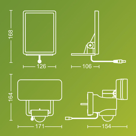 Solární LED reflektor 6W 1000lm 3000K IP44 se senzorem pohybu a soumraku černý Tylus Ultra Efficient Philips