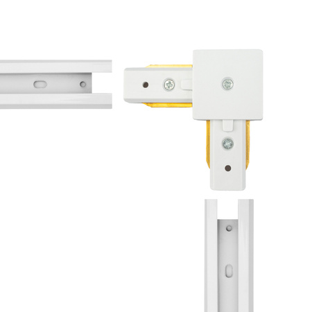 Úhlový Spojka pro Jednofázové Kolejnicové Profilové Systémy Kolejnicové Svítidla Bílá LUMILED