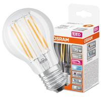 LED žárovka E27 A60 7,5W = 75W 1055lm 4000K Neutrální 300° CRI90 Stmívatelné vlákno OSRAM SUPER STAR+