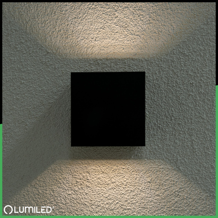 Zahradní nástěnná lampa G9, nastavitelné nahoru a dolů Černá PYXIS LUMILED