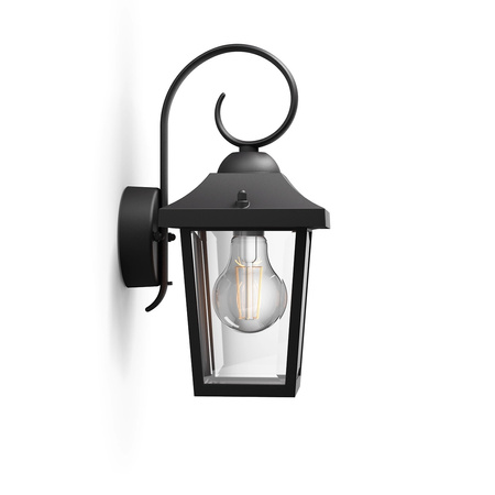 Zahradní lampa LED nástěnná lampa BUZZARD myGarden E27 IP44 dolů svítivá lampa černá PHILIPS