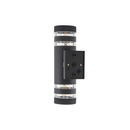 Zahradní lampa Zvýšená nástěnná lampa SIERRA II 4422 2xE27 IP54 Horní Spodní Černá Nowodvorski