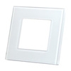 Jednoduchý bílý SKLENĚNÝ rámeček pro zásuvku