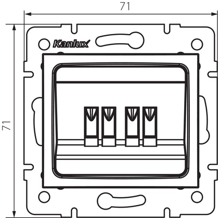 Audio Audio zásuvka Double Square Graphite LOGI Kanlux