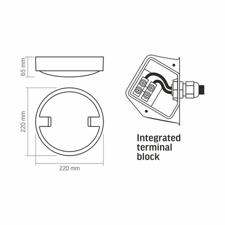 Zahradní lampa Elevation Wall Lamp LED PLAFON 18W 5000K INGA VIDEX