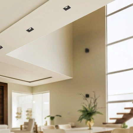 Vestavné stropní svítidlo Halogenové GU10 VIDEOX Black Square