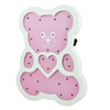 Dřevěná dekorativní noční lampa BEAR PINK LED hřejivá GOLDLUX (Polux) lampička pro děti