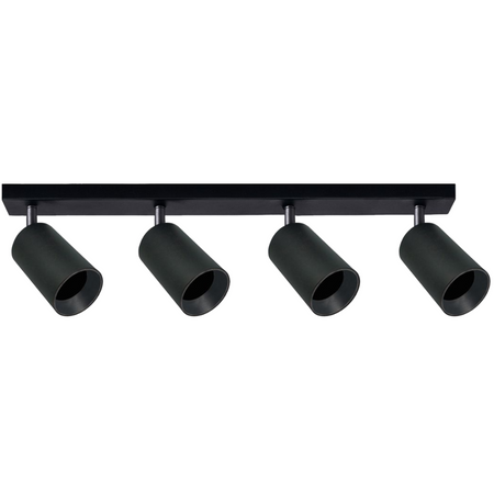 Páskové svítidlo Stropní a nástěnné LED svítidlo 4 x GU10 MARIBEL Black GOLDLUX (Polux)