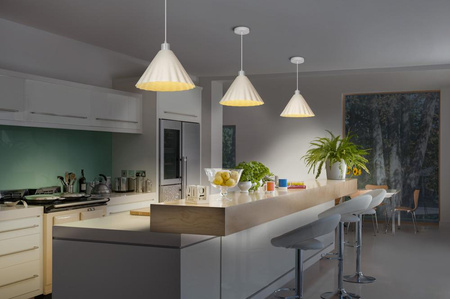 Dekorativní stropní závěsné svítidlo E27 s převisem bílý dekor Ledvance