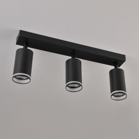 LED PARIS 3 x GU10 Black GOLDLUX (Polux) LED stropní/stěnové světelné pásky