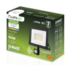 LED Reflektor snímač pohybu 50W, 4500lm 4000K IP44 Černá ZUNA2 LUMILED