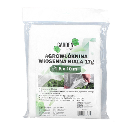 Agrotextilní kryt pružiny 1.6 x 10 m 17g Bílá