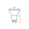 LED PAR16 6,5W = 86W 580lm 6500K Cold CRI95 36° Silver IQ-LED Kanlux