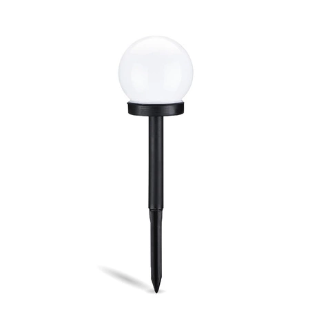 Solární LED lampa koule 10cm, Bílá ATRIS LUMILED