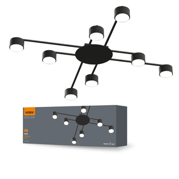 Stropní lustr 8x GX53 LED černý Moderní Videx