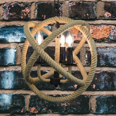 ROPE GLOBO Stropní svítidlo 3xE14 ROPE LOFT Vintage - GOLDLUX (Polux)