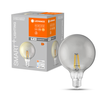 LED žárovka E27 G125 6W = 44W 2500K Teplá bílá 540lm 300° LEDVANCE SMART+ WIFI vlákno Stmívatelné