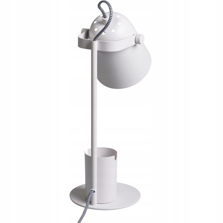 Stolní stolní lampa Školní kancelářská noční lampa Nastavitelná E27 Bílá Raibo Kanlux