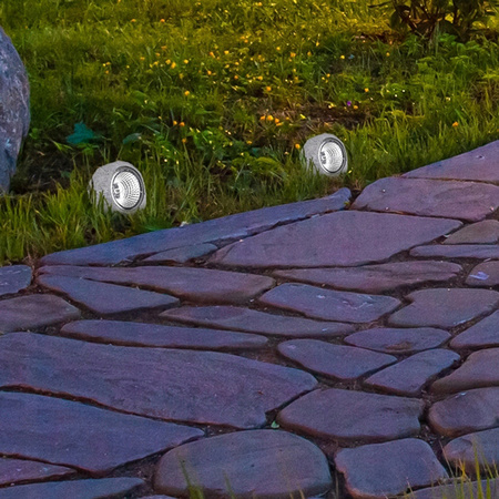 Solární LED zahradní kámen 6500K venkovní soumrakový senzor