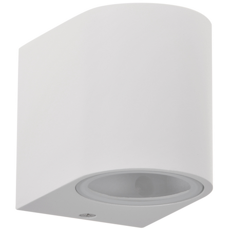 Venkovní zahradní nástěnné svítidlo s LED 1x GU10 BOSTON GOLDLUX (Polux) ALUMINIUM White oválné