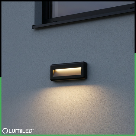 Venkovní zahradní schodišťová nástěnná lampa CCT 3000-6500K LED 4W IP65 VIREO LUMILED