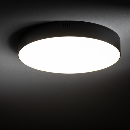 Plafond Stropní svítidlo LED Svítidlo pro povrchovou montáž 50W 4500lm 4000K Neutral Black LID ROUND 10418 Nowodvorski