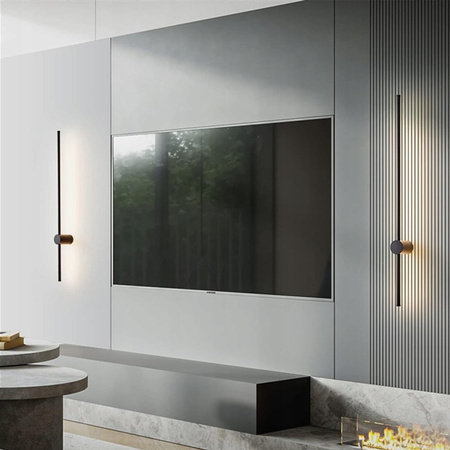 LED nástěnné svítidlo CATRINA nástěnné svítidlo BLACK Metal 17W 120cm moderního stylu