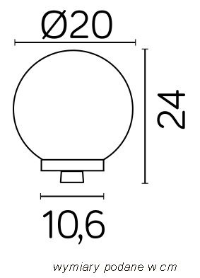 Venkovní zahradní lampa LED Sphere Classic G 200 Z 35 E27 IP43 24cm Su-Ma